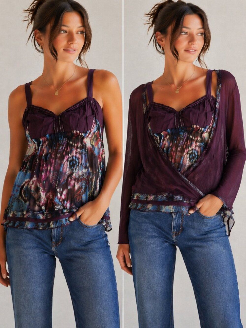 Crisca (Escada Group) 2 piece, lightweight wrap and camisole